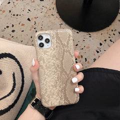 Retro Snake Grain Silicone Shockproof Phone Case For iPhone 11 12 Pro Max Mini X Xs XR 7 8 Plus SE 2 Luxury Pattern Cover