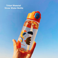 400ml/550ml High Quality Tritan Material Kids Water Bottle With Straw Leak-Proof BPA Free Durable Plastic Drinking Bottle