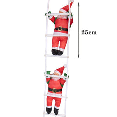 Yickyue Climbing Santa Claus Ladder Rope Hanging Doll with Parachute Christmas Tree Pendant Home Ornaments Decoration New Year Gift