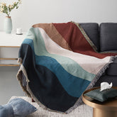 Yickyue Nordic geometric stripes throw blanket aesthetics sofa cover living room farmhouse decor sofa cover dust boho tapestry hotel rug