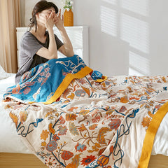 Pure Cotton Gauze Blanket Large Thicken Soft Breathable Quilt Throw Towel Covers Blanket For Home Bedding Bedspreads On The Beds