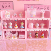 Yickyue Chic Storage Rack Girl Heart Wooden Three-tier Storage Rack Love Lace Desktop Storage Box Cosmetic Lotion Desktop Finishingshelf
