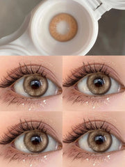 YICKYUE Colored Contact Lenses Natural Lenses Yearly Beauty Lens Eye Contacts for Eyes Makeup, Parties Campus Travel Camping