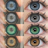 YICKYUE - Fashion Color Contact Lenses for Eyes 2pcs Colorcon Green Lenses Cosmetics Blue Colored Lenses Cosmetic Eye Lens