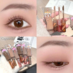 YICKYUE - Matte Liquid Eye Shadow Contour Blush Pigment Nude Brown Khaki Natural Cheek Coffee Eyeshadow Cream Long Lasting Eyes Makeup