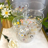 Rotating Transparent Jewelry Storage Box Organizer Jewelry Earrings Necklace Display Stand Rack Multifunctional Large Capacity