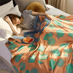 Bedspreads Quilted Summer Bohemian Style Cotton Gauze Throw Blankets On The Bedding Comforter Quilt For Sofa Cover 200*230cm
