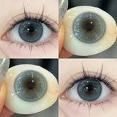 Yickyue 1Pair New Myopia Yearly Colored Contact Lenses with 0-800 Degree Natural Lenses Green Eye Color Cosmetic korean