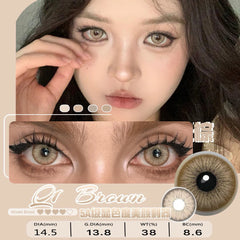 YICKYUE Graded 1pair Color Contact Lenses Mixblood Softlens 12months