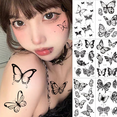 YICKYUE - 30pcs/set 3D Butterfly Temporary Tattoo Sticker Waterproof Fake Tattoo Flash Water Transfer Tatoo Arm Leg for Women Men Body Art