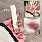 YICKYUE - Milk Velvet Lipstick Matte Grey Rose Lip Tint Square Tube Solid Lip Gloss Tea Red Natural Soft Lip Pen Makeup Long Lasting