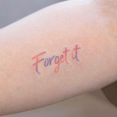 Waterproof Temporary Tattoo Stickers Pink Purple Gradient English Letter Tattoo Flash Tattoo Arm Female Male