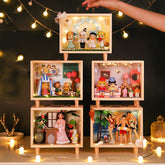 Wooden Transparent Display Case for Pop Mart Blind Box Collectible Figures Toys Dolls Storage Box Artcrafts Ornament Storage Bin