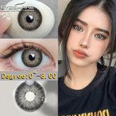 YICKYUE - 1 Pair Colorcon Korean Lenses Myopia Lenses Colored Contact Lenses for Eyes Lenses With Diopters Prescription Lenses
