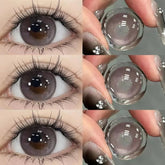 YICKYUE - 1 Pair Korean Pink Lenses Colored Contact Lenses with Degree Myopia Lenses Natural Fashion Lenses New Free Shipping