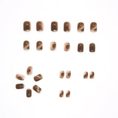 24pcs/box Detachable Fake Nails Smudged Golden Full Nail Art Tips Colorful Beauty Nail Artificial False Nails Tips