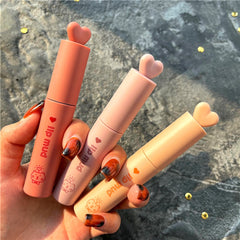 NOVO Heart-shaped Air Velvet Lip Mud Matte Matte Student Nude Makeup Natural Lasting Cheap Lip and Cheek Dual-use Lip Makeup