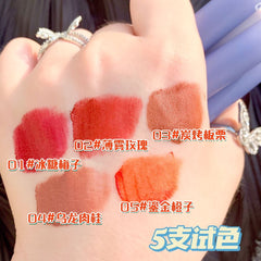 DADK Kitten Lip Glaze Set Matte Velvet Student Plain Makeup Show white
