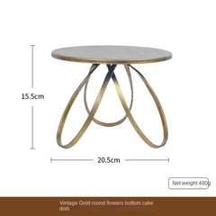 Golden Dessert Table Display Stand Decoration Cake Plate Macaron Stand Afternoon Tea Tray Tea Break Decoration