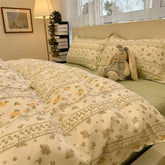 YICKYUE - Bedding Set Bed Sheet Set Linen Duvet Cover Double Bed Set Queen Size Luxury Matrimonial Covers Queen Bed