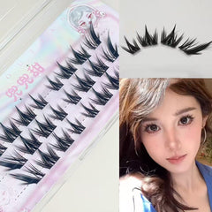 YICKYUE - 3/10 Rows Comic Fake Lashes Fly Fish Tail Style DIY Lash Extension for Korean Pop Girls Cos Makeup Tool