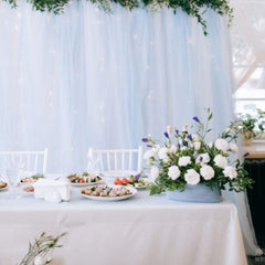 Sheer Organza Tulle Table Swags Wedding Decor for Home Birthday Party Table Runner Table Skirt Wed Backdrop Curtain Decoration