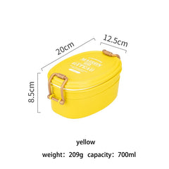 2 Layer Lunch Box Seal Eco-friendly PP Material Bento Box Food Containe For Student Office Worker Microwave Oven Safe
