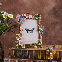 YICKYUE - European Style Creative Home, Pastoral Animals, Flowers and Birds, 6 "Metal Frame, Diamond Inlaid Enamel Color, Dec MF619
