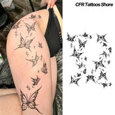 YICKYUE - American Sexy Ink Butterfly Legs Herbal Juice Tattoo Stickers Temporary Tattoos Long-lasting Waterproof Hot Girl Fake Tattoo