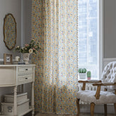 YICKYUE - Finished Curtains Floral Prints Tassels Small Windows Kitchen Curtains Cotton and Linen Semi Shading Floating Windows