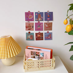 Japanese Cute Animal Teddy Candy Bear Wall Painting Home Decoration DIY Cartoon Bedroom Decoration Card Girl Wall Stickers 2021