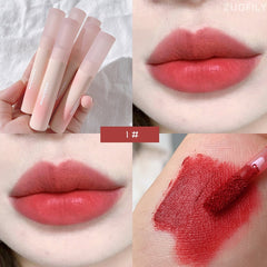 Yickyue New 1pc Matte Lip Mud Lip Gloss Long Lasting Nonstick Cup Velvet Lipstick Students Lip Makeup Nude Lipstick Cosmetics Maquillaje