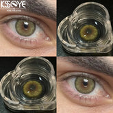 YICKYUE - 2Pcs Best Selling Contacts Colored Lenses Korea Myopia Degree Green Grey Series Soft Lens Eye Beauty Pupil Fast Shipping