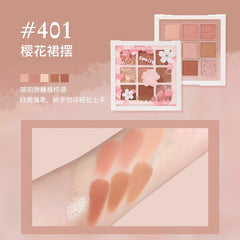 HOLD LIVE New Cherry Blossom 9-color Eyeshadow Palette Matte Pearlescent Beginners Easy Makeup Natural Long-lasting Eye Makeup