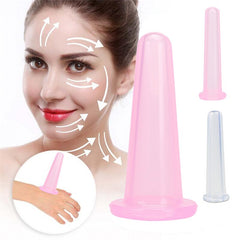 New 5pcs/set Silicone Face Eye Cupping Jar Facial Lifting Massage Cups With Cleansing Brush Facial Cups Skin Beauty Health Care!
