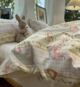 YICKYUE - Sweet rustic flower bow strawberry bedding set 1.2 1.5 1.8,twin full queen cotton home textile bed sheet pillow case quilt cover