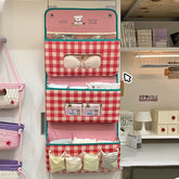 YICKYUE - 3-Tier Hanging Storage Box - Linen Basket with Pockets, 7 Large Capacity Pockets, Student Bedside Storage Bag, Door Cabinet Hanging Bag, Used to Store Dormitory Essentials