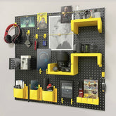 Punch-Free Wire-Wrap Board Wall Shelf Desktop Storage Rack Grid Photo Wall Living Room Nordic Wall Decorative Plate