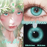 YICKYUE Anime Color Contact Lenses 2Pcs Magic Pop Halloween Colored Contact Lenses Half Yearly Green Contacts Lens for Cosplay