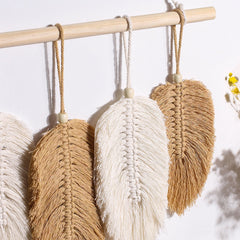 Leaf Woven Macrame Wall Hanging Boho Room Home Decor Aesthetic Wall Tapestry Home living Room Wedding Decoration Gift