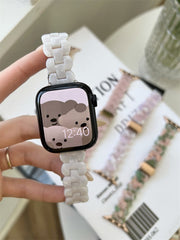 Girl Resin Strap For apple Watch Band 7 44mm 40mm 42mm 38mm 41mm 45mm New Correa Loop Watchband For iwatch 7 6 se series 5 4 3 2