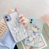 Luxury Flower Embossing Matte Silicone Shockproof Phone Case For iPhone 11 Pro Max X Xs XR 7 8 Plus SE 2 Ultra Thin Hard Cover