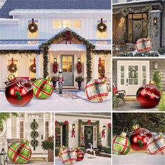 60cm Christmas Decor PVC Balls Inflatable Ball Toy Giant Christmas Tree Outdoor 2022 New Year Decorations Toy Ball(No Light)