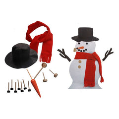 15/16pcs Set Simulation Christmas Snowman Dress Up Set Accessories Funny Make Snowmen Family Tool Kit Decorative Suit