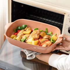 9/11inch Rectangle Ceramic Bakeware Color Glaze Baking Pan Kitchen Chicken Potatoes Lasagna Pan Oven Baking Tray