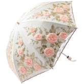 Lace Up Flower Umbrella For Women Summer Parasol Folding Sun Garden Uv Umbrella Portable Lady Beautiful Beach Paraplu Rain Gear