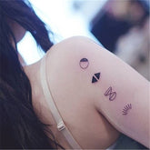 Fun Symbol Waterproof Temporary Tattoo Sticker Men and Women Arm Fake Tattoo Black Small Sticker
