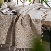 Floral Cotton Daisy Household Rectangular Dining Tablecloths