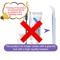 YICKYUE - DIY Pure Desire Cat Elf Individual Lahes Natural Thin Stem Resuable Lashes 10-12mm Korean Style Flase Eyelashes with Glue Set