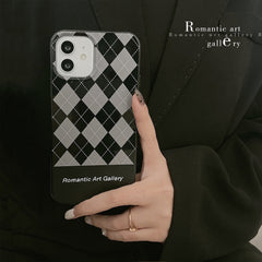 Romantic lattice soft silicone black shockproof cover for iphone 13 pro max 12 mini 7 8 plus xsmax x xr 11 promax phone case